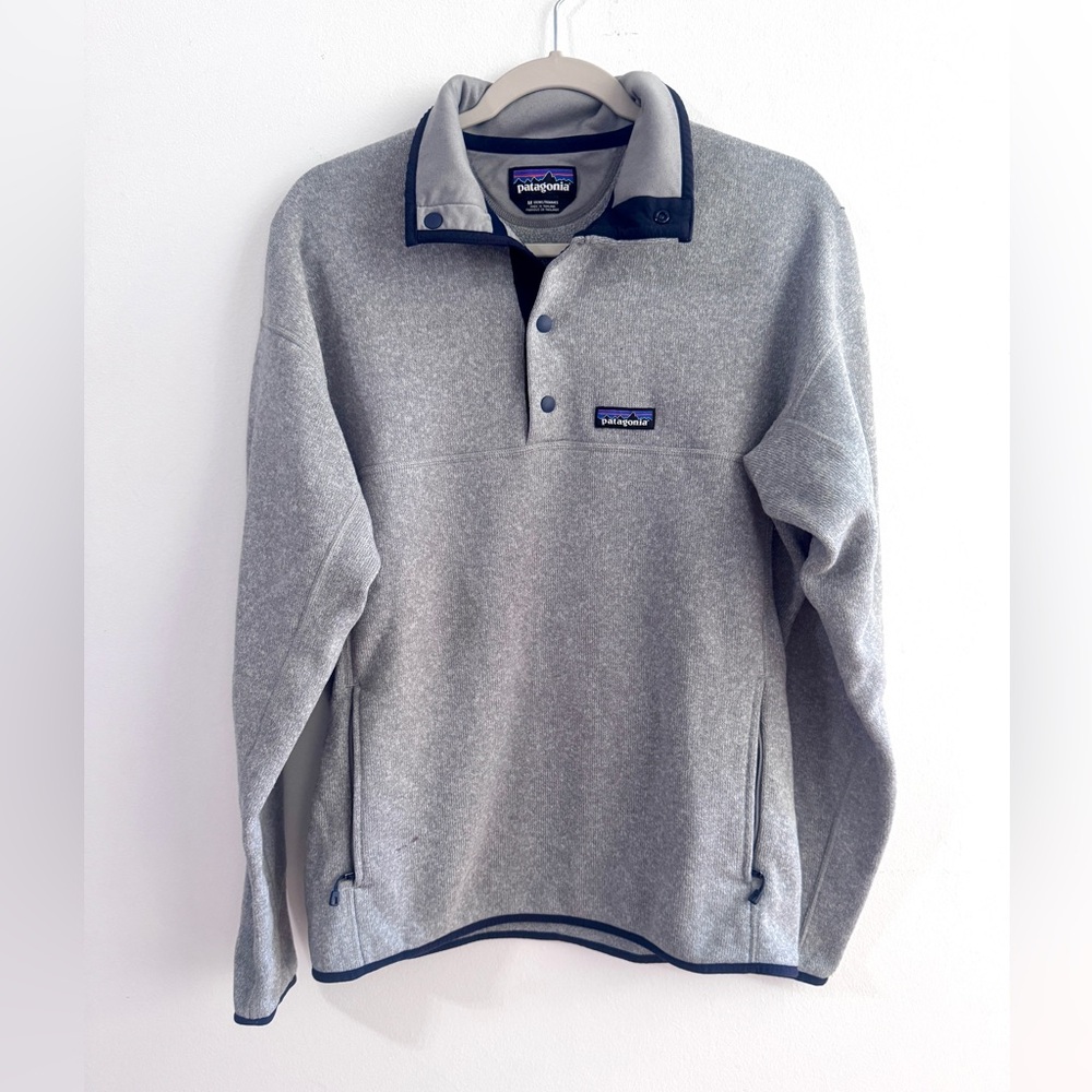 Patagonia Gray and Navy Men's Sweatshirt
